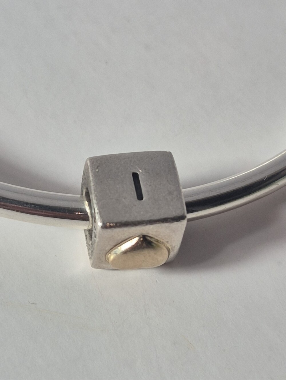 Pandora Charms Gold And Silver I Love You Heart Cube Charm Bracelet - Picture 4 of 4